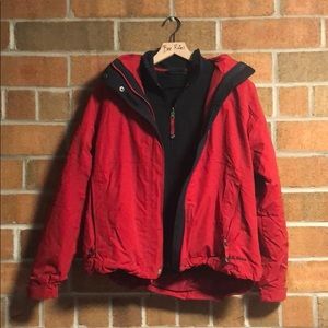 L.L. Bean 3 in 1 Jacket Shell, Fleece and Hood